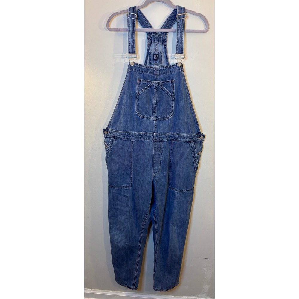 GAP Blue Denim Overalls XL Boho Country Western